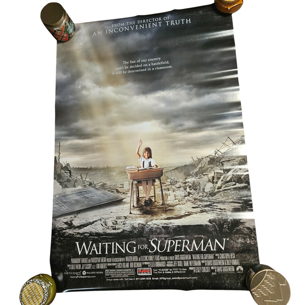 Waiting for Superman 2010 Promo Movie Poster 27x40  Charles Adams J. Alter‎ D/S